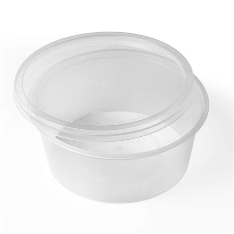 Microfast 12oz Microwaveable Round Plastic Container With Lids