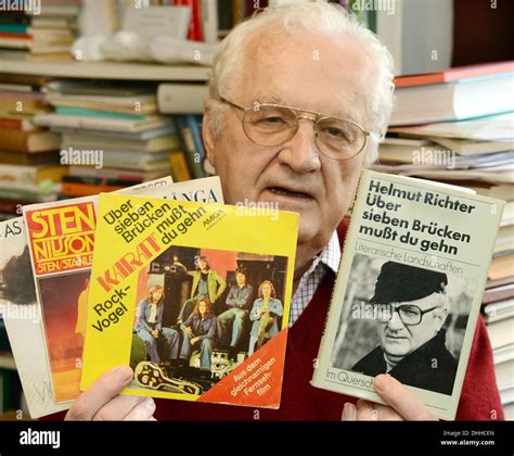 German Songwriter And Author Helmut Richter Holds His Book Ueber