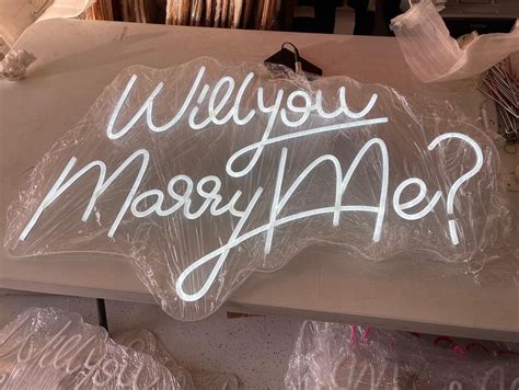 Neon Sign Light “will You Marry Me”850 536mm Let‘s Party