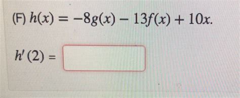 Solved 1 Point Let F And G Be Functions That Satisfy F 2