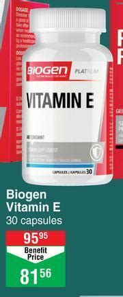 Biogen Vitamin E Capsules Offer At Dis Chem