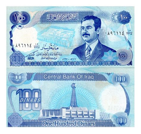 Billete De Irak Dinares Nuevo Sincircular Saddam Hussein Meses