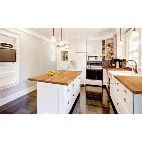 Buy Ft L X In D Finished Engineered Oak Butcher Block Countertop