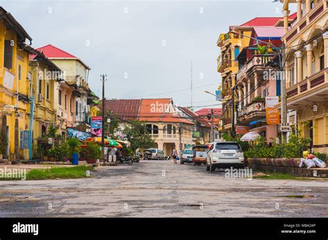 Streets Of Kampot Old Town Stock Photo Alamy