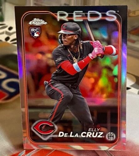 Topps Chrome Elly De La Cruz Rc Rookie Refractor Cincinnati Reds