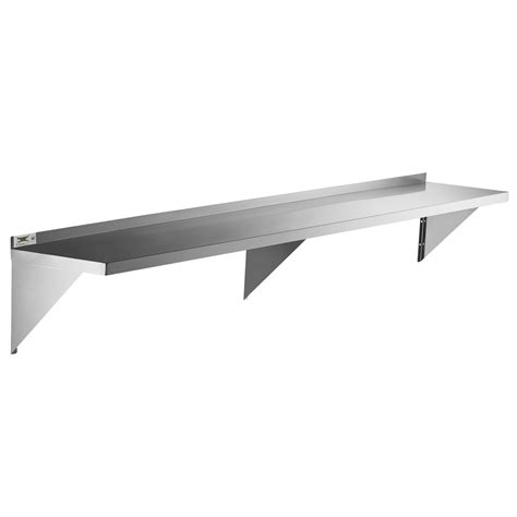 Regency 18 Gauge Stainless Steel 15" x 96" Solid Wall Shelf