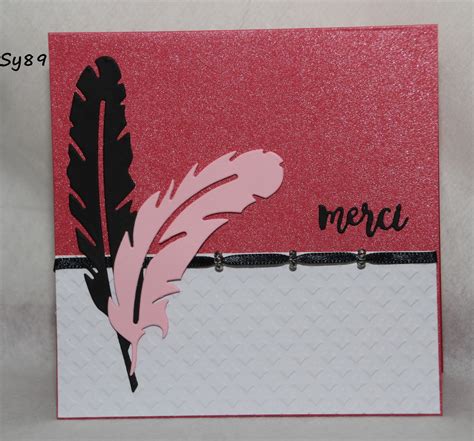 Bienvenue Dans Ma Bulle De Scrap Carte Plumes Merci