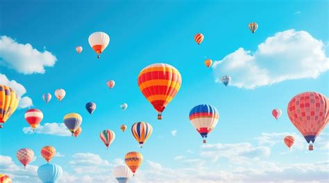 Premium Photo Hot Air Balloons In The Sky AI Generated Image