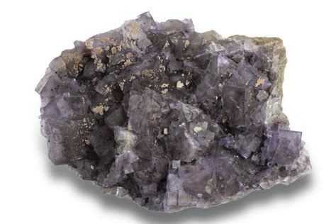 6.3" Purple Cubic Fluorite Crystal Cluster - Cave-In-Rock (#246730) For ...