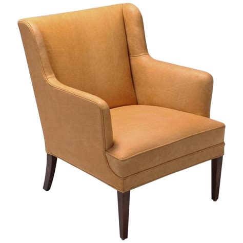 Camel Leather Danish Club Chair At 1stdibs