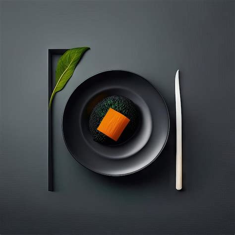 Premium AI Image | Minimalist plate of vegan food