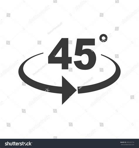 angle  degrees sign icon geometry stock vector royalty