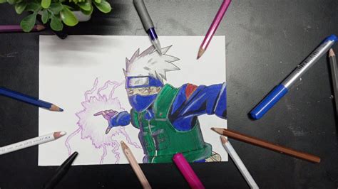 How To Draw Kakashi Hatake Purple Lighting From Naruto Naruto