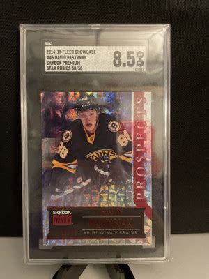 2014 Fleer Showcase David Pastrnak Skybox Premium Star Rubies 30 50 SGC