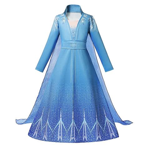 Elsa Blaues Kleid Anna Kost M M Dchen Elsa Cosplay