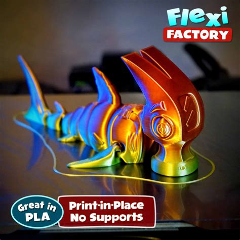 3D Printable Public Release Flexi Factory Hammerhead Shark By Flexi