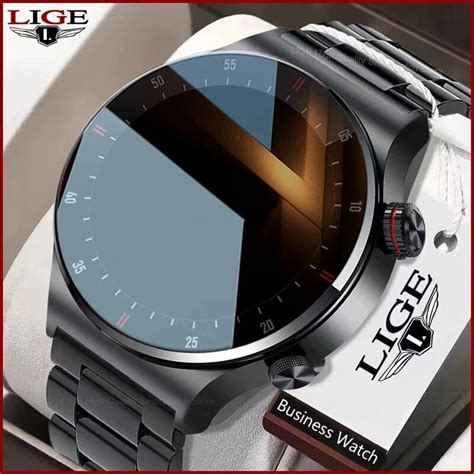 Lige Rel Gio Inteligente Masculino Full Touch Bluetooth Chamada