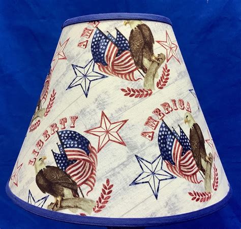 Liberty American Flag Bald Eagle Lamp Shade Etsy