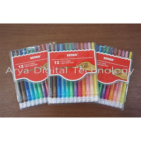 Jual Crayon Putar Kenko Full Twist Crayons Krayon Warna Pvc Bag