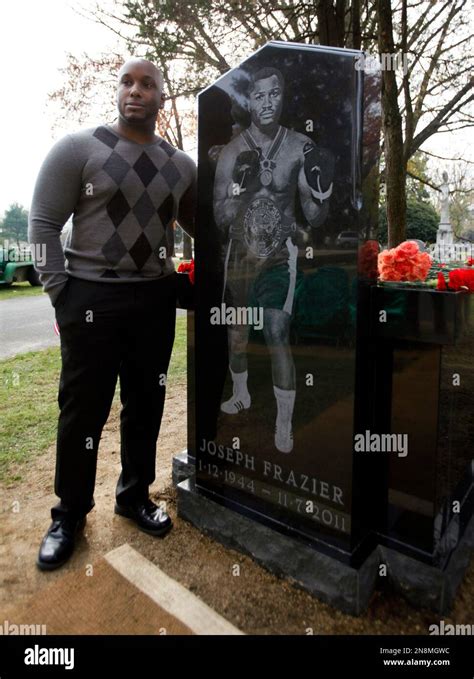 Joe Frazier Jr Stands Beside His Father S Crypt Following An Unveiling Ceremony On Saturday Nov