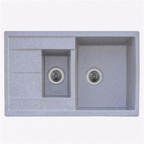 Мойка Гранитная для Кухни Platinum 7850W KESSAN Глянец Серый Муссон ...