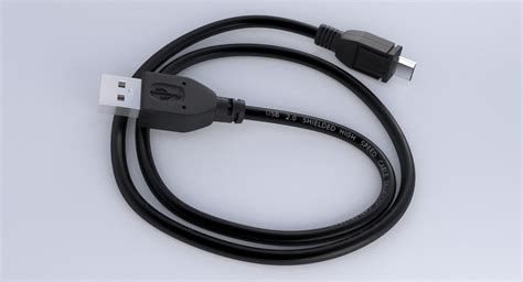 Free 3d Usb Cable Turbosquid 1274715