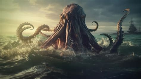 Premium Photo | Cthulhu sea monster