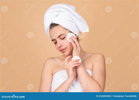 Cosmetic Cream On Beautiful Woman Face With Clean Soft Skin Body Care