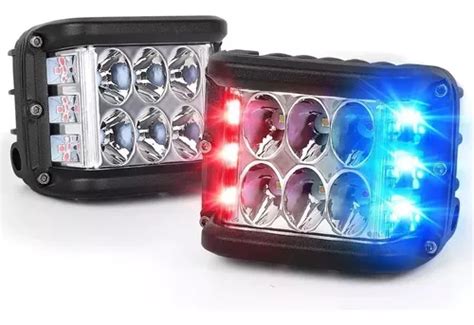 Faros Led Policia Estrobo Rojo Azul Duallys Codigos Meses Sin