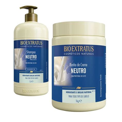 Kit Bio Extratus Hidratação e Brilho Natural NEUTRO Shampoo 1L