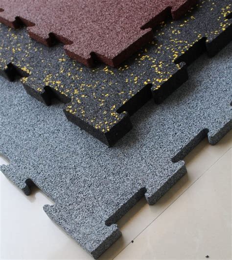 EPDM Rubber Flooring Interlock Colorful Fleck Rubber Gym Mat China