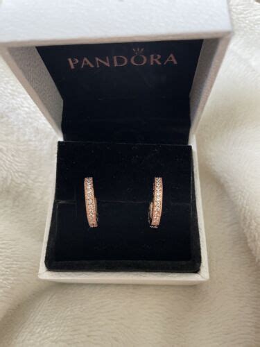 Pandora Rose Pavé Heart Hoop Earrings 286317C01 5700302895995 eBay