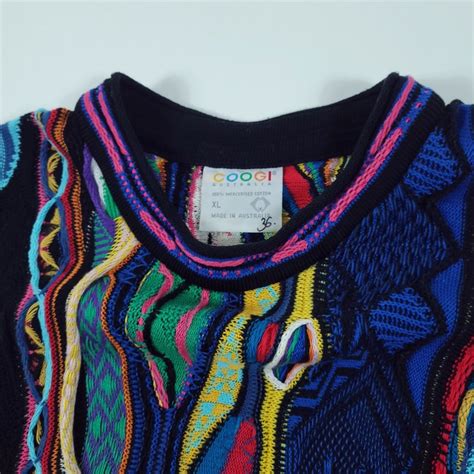 Vintage 90s Coogi Australia Biggie Smalls Abstract Pattern Knitwear