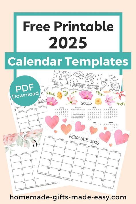 2025 Printable Calendar Free