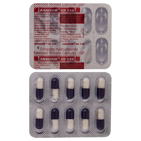 Angizem CD 120 Strip Of 10 Capsules Amazon In Health Personal Care