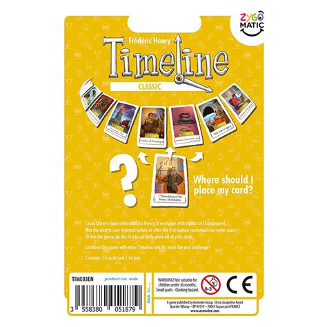 Timeline Classic Learning Card Game