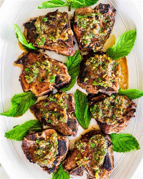 Lamb Chops With Garlic Mint Sauce Jo Cooks