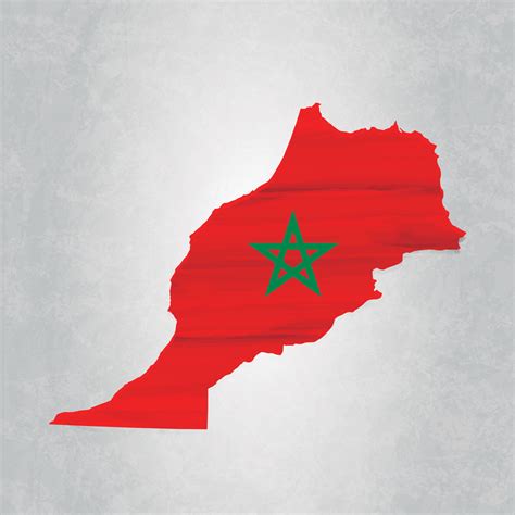 Morocco map with flag 4266699 Vector Art at Vecteezy