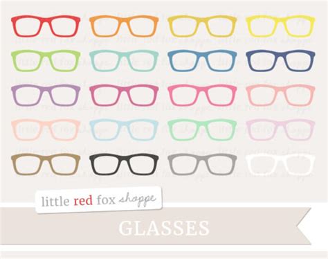 Glasses Clipart Clip Art Hipster Eyewear Frame Eye Nerd Men Etsy