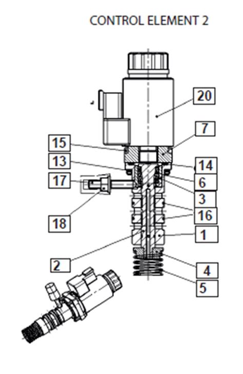 Pompe hydraulique tête abattage valve de commande 9992754 Cuoq