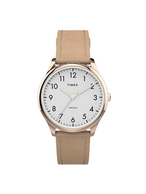 Timex Ročna ura Modern Easy Reader TW2T72400 Bež Modivo si