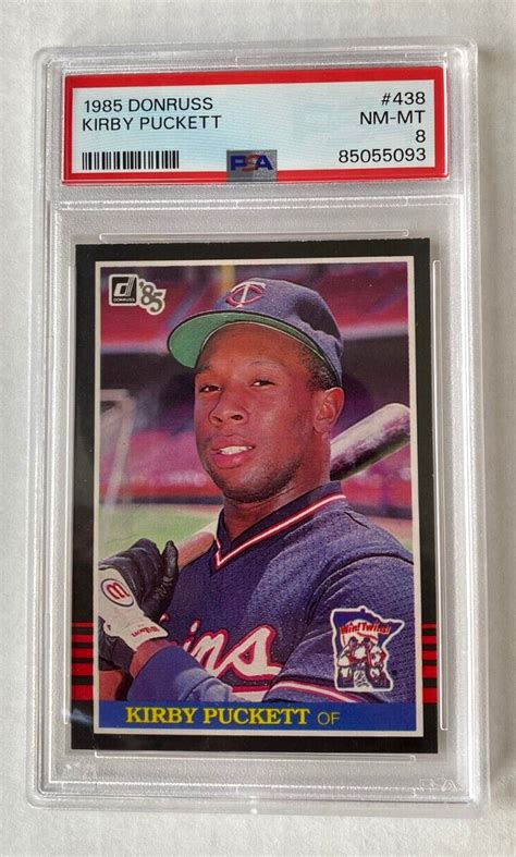 1985 Donruss Kirby Puckett 438 PSA 8 Rookie RC HOF EBay