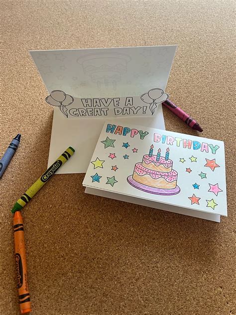 How to make a pop up birthday card - Free printable - Pjs and Paint