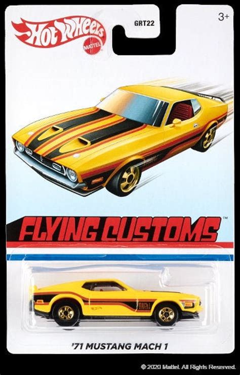 Hot Wheels Ford Mustang Mach Orange Flying Customs