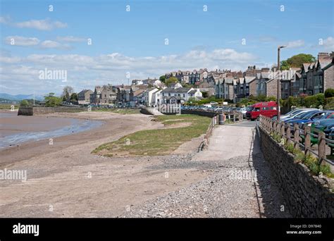 Low Tide At Arnside Village Beach Seafront Seaside And Cottages Houses