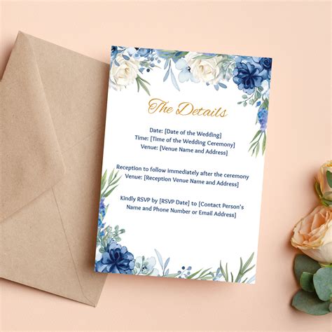 Azure Aura Modern Bliss Wedding Invitation