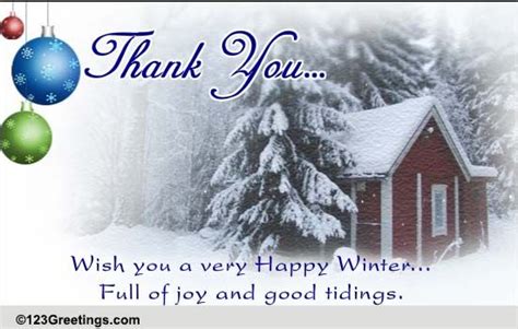 A Warm Winter Thank You! Free Thank You eCards, Greeting Cards | 123 ...