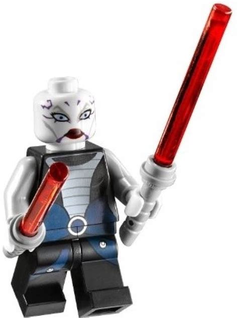 LEGO Asajj Ventress with 2 Red Lightsabers with Special Handle Included ...