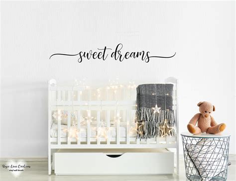 Sweet Dreams Decal Bedroom Wall Decor Sweet Dreams Nursery - Etsy