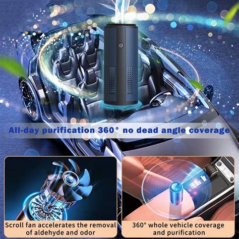 Portable Wireless Mini Car Air Purifier Hight Effective Air Hepa Filter